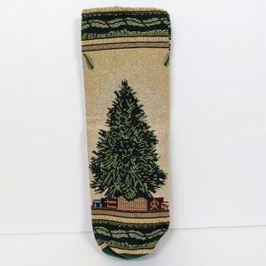 Tapestry Decorative Wine Bottle Bag Holder Classic Christmas Tree